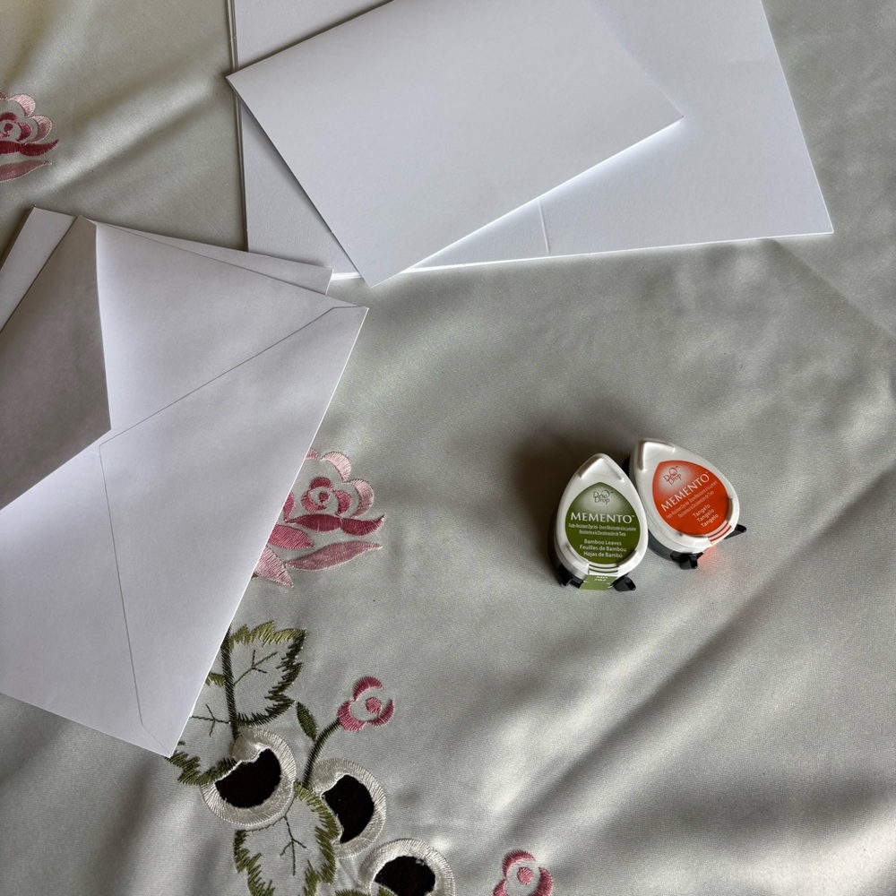 Stamping starter set-10 cards and envelopes with 2 ink pads